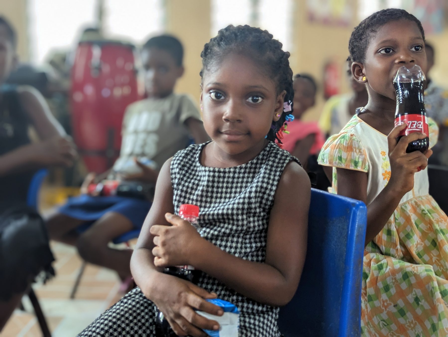 Rafiki children in the courtyard