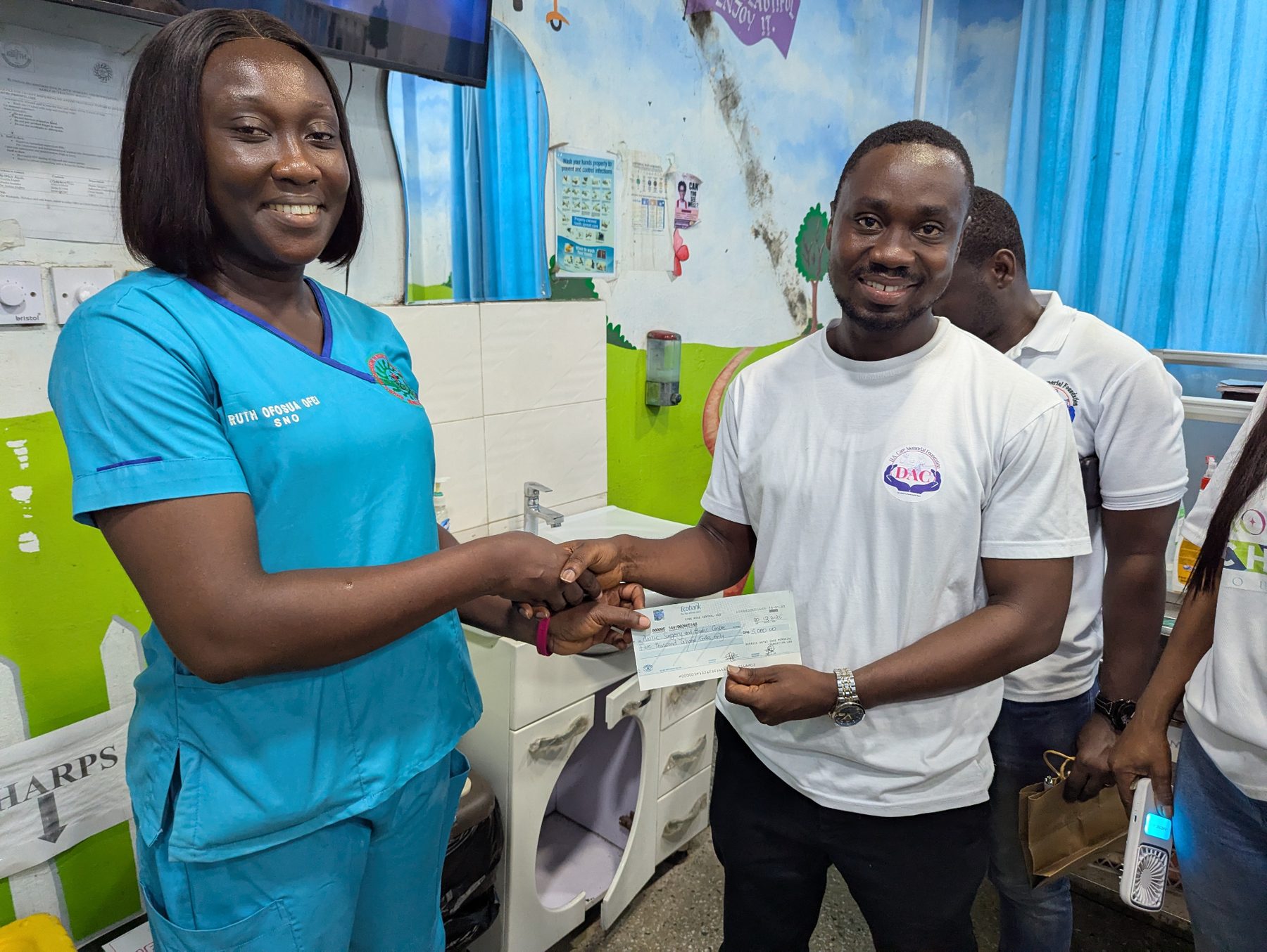 Clearing hospital paperwork at Korle Bu